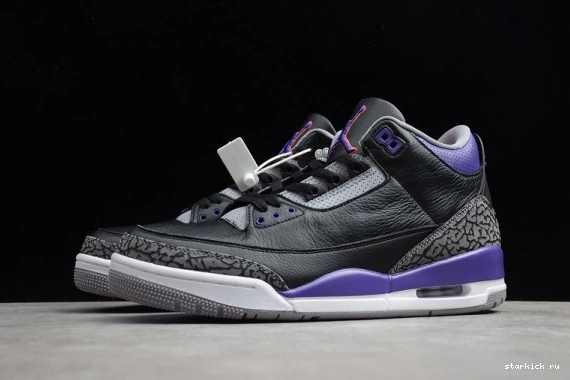 3 Court Black Jordan Purple Air Retro CT8532-050 CT8532-050 1018